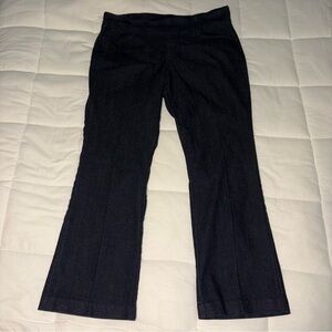 Denim&Co Dark Blue Flare Wide Leg Trouser Jeans